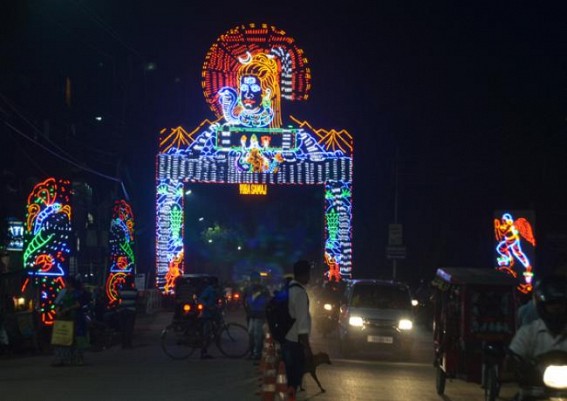 Tripura Police ready for crowd control during Durga Puja